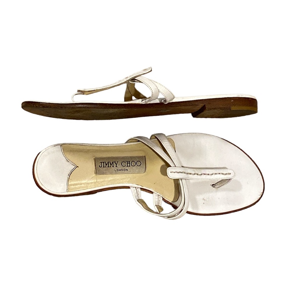 Jimmy Choo White Flats